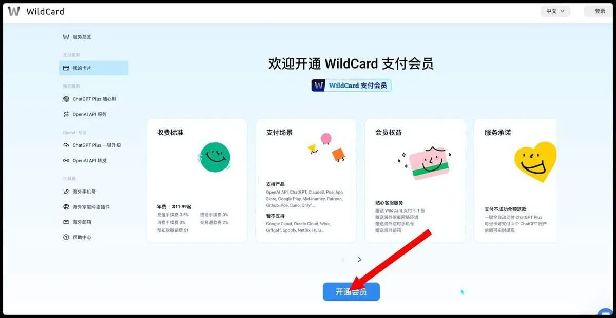 WildCard 注册页面